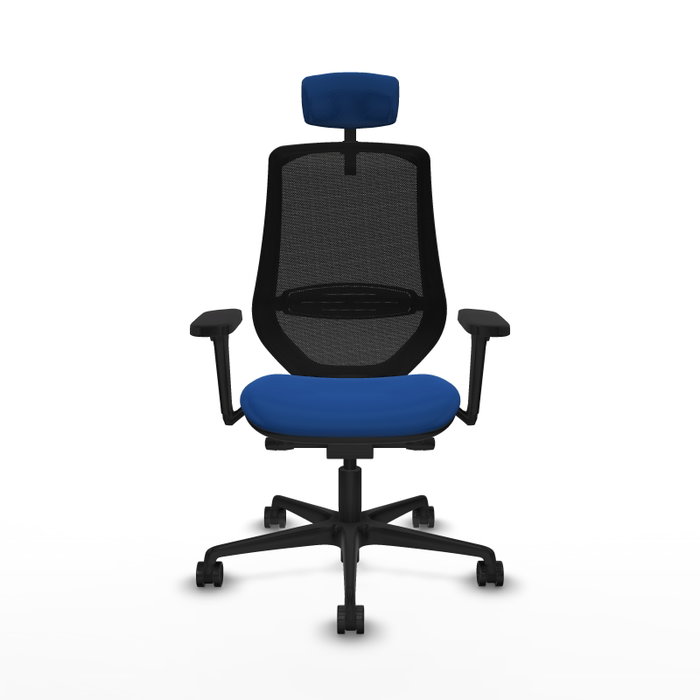 PIQUERAS Y CRESPO Silla de oficina Mardos con mecanismo Sincro/Traslack, Azul y Negro