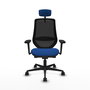 PIQUERAS Y CRESPO Silla de oficina Mardos con mecanismo Sincro/Traslack, Azul y Negro
