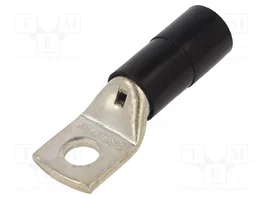 BM GROUP Terminal de anillo tubular aislado M12 negro