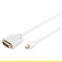 Digitus Cable Mini DisplayPort a DVI-D (24+1) Macho/Macho 8K, 2 Metros, Blanco