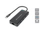 Conceptronic Adaptador 7 en 1 USB-C con 2x HDMI, USB-C PD, USB 3.0 y Gigabit Ethernet DONN14G Gris