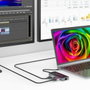 Conceptronic Adaptador 7 en 1 USB-C con 2x HDMI, USB-C PD, USB 3.0 y Gigabit Ethernet DONN14G Gris