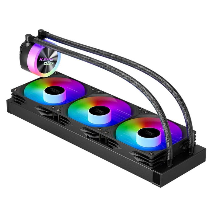 Keep Out Kit Refrigeración Líquida ARGB XWC-360, Radiador 360mm, Ventiladores PWM, Compatible Intel LGA1700/1200 y AMD AM5/AM4 Keep Out Kit Refrigeración Líquida ARGB XWC-360, Radiador 360mm, Ventiladores PWM, Compatible Intel LGA1700/1200 y AMD AM5/AM4