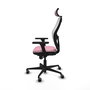 PIQUERAS Y CRESPO Silla de oficina Jorquera Rosa y Blanca