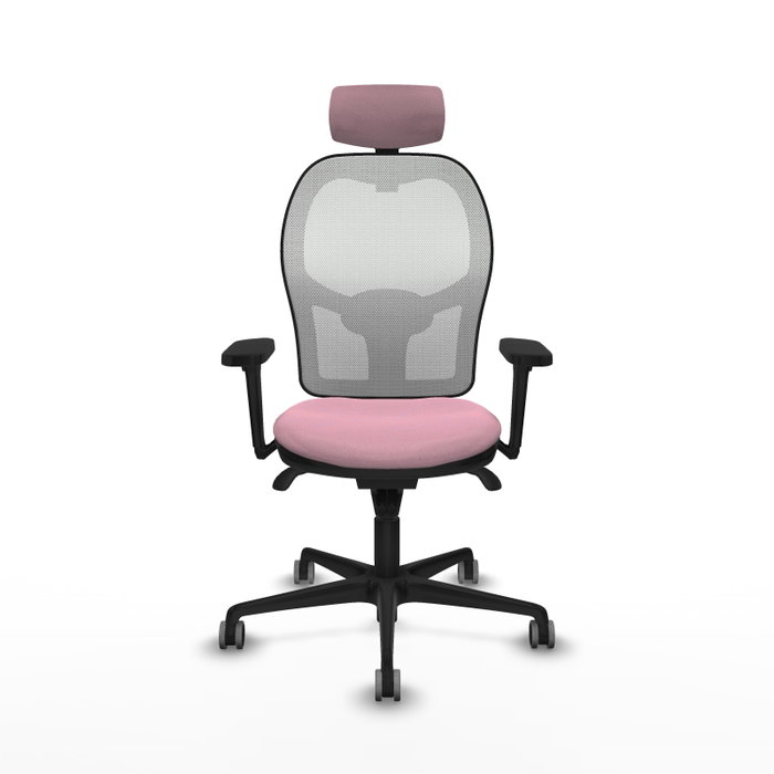 PIQUERAS Y CRESPO Silla de oficina Jorquera Rosa y Blanca