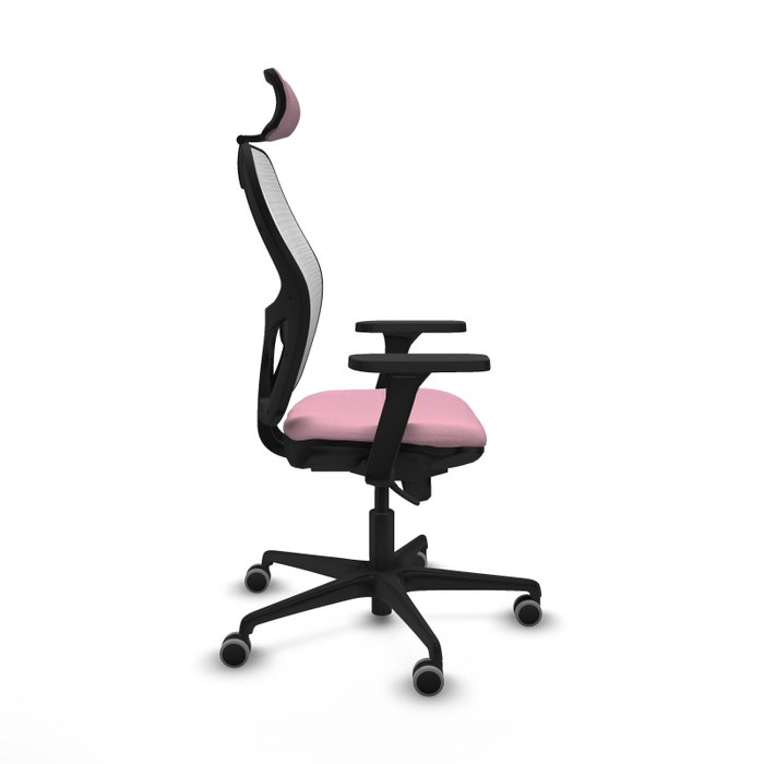 PIQUERAS Y CRESPO Silla de oficina Jorquera Rosa y Blanca