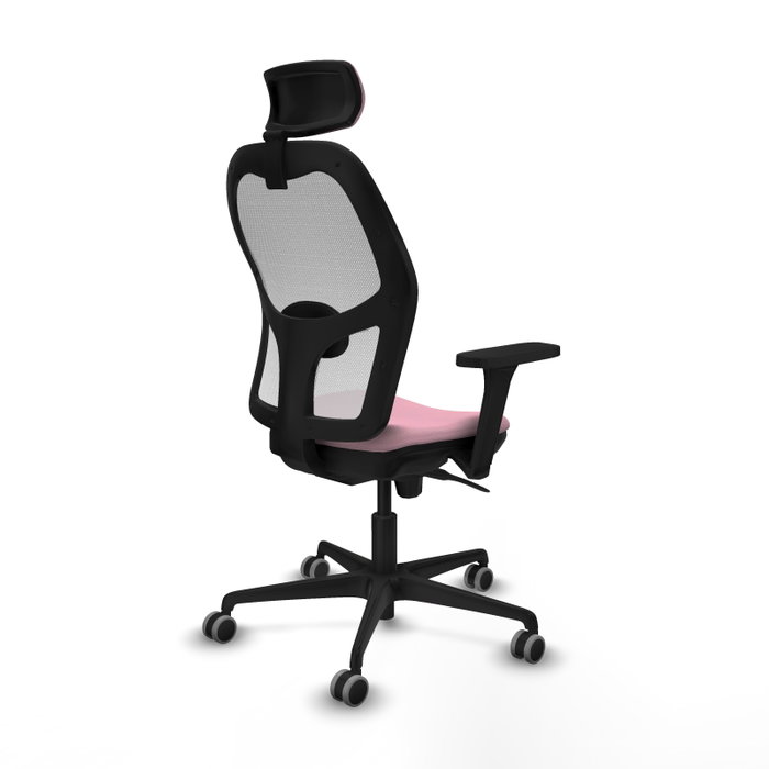 PIQUERAS Y CRESPO Silla de oficina Jorquera Rosa y Blanca
