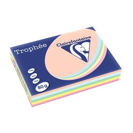 Papel De Color A4 Clairefontaine Trophee 80G 500H Surtido Pastel