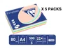 CLAIREFONTAINE Papel Trophée A4 80g Surtido Pastel 500 Hojas