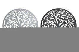 DKD Home Decor Decoración de Pared Metal Árbol Surtido 40x40 cm