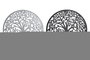 DKD Home Decor Decoración de Pared Metal Árbol Surtido 40x40 cm