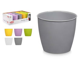 Stefanplast Maceta Redonda Academy Lux Surt Col Verde Blanco Morado Gris Amarillo 11.3x10x11.3 cm (Set de 60)