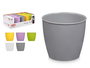 Stefanplast Maceta Redonda Academy Lux Surt Col Verde Blanco Morado Gris Amarillo 11.3x10x11.3 cm (Set de 60)