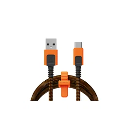 Xtorm Cable USB-A a USB-C Xtreme 1.5 Metros, Color Negro/Naranja