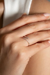 Heliophilia Silver ELKAB92038G Anillo Plateado Ajustable de Plata de Ley 925