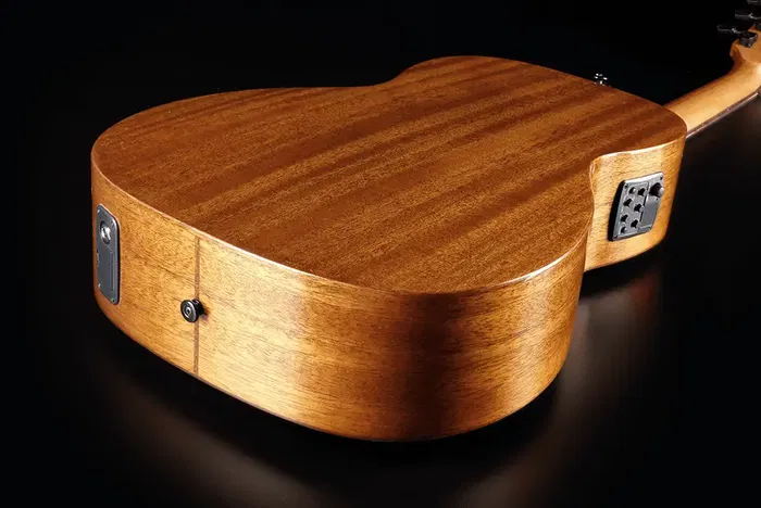 LAG Guitarra Acústica Parlor A/E Tramontane 98 Caoba Sólida Electroacústica