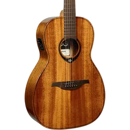 LAG Guitarra Acústica Parlor A/E Tramontane 98 Caoba Sólida Electroacústica