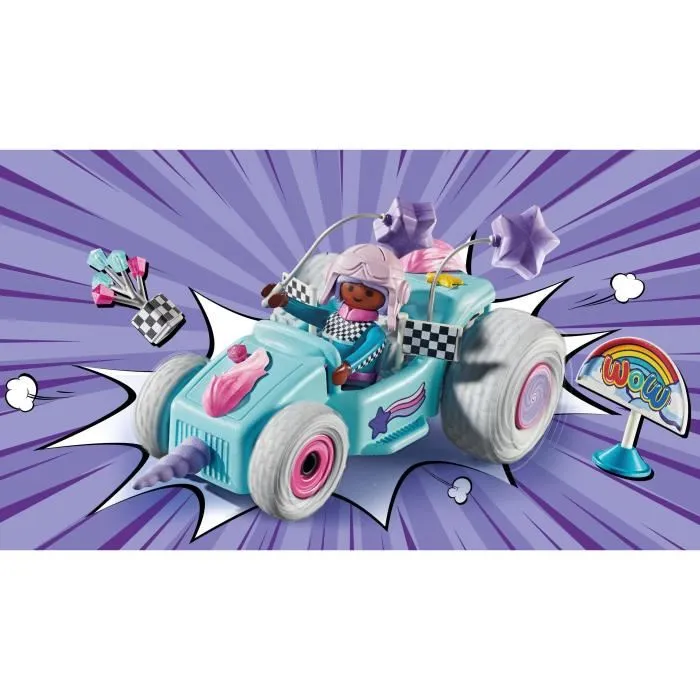 PLAYMOBIL Vehículo Racing Unicornio Funstars 71635