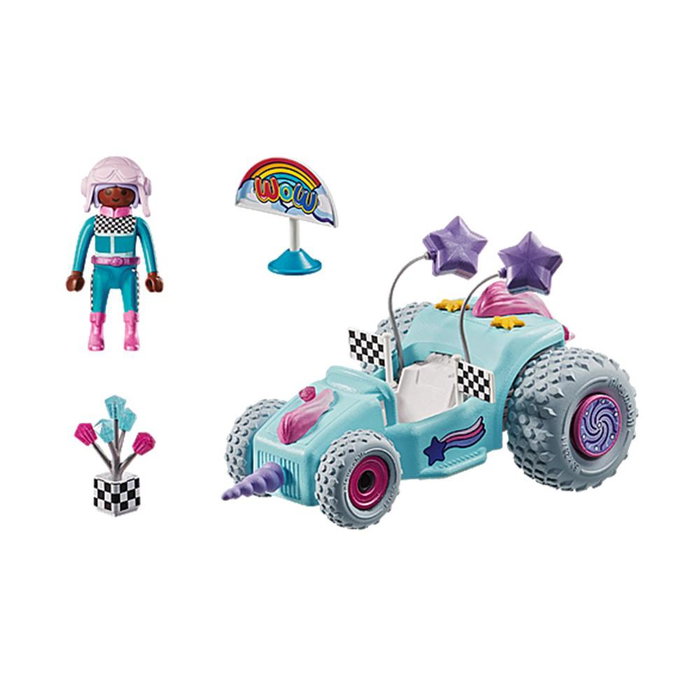 PLAYMOBIL Vehículo Racing Unicornio Funstars 71635
