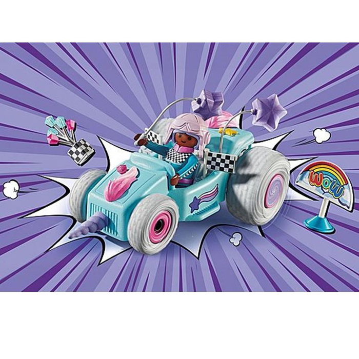 PLAYMOBIL Vehículo Racing Unicornio Funstars 71635