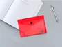 Liderpapel Carpeta dossier con broche rojo translúcido DIN A7