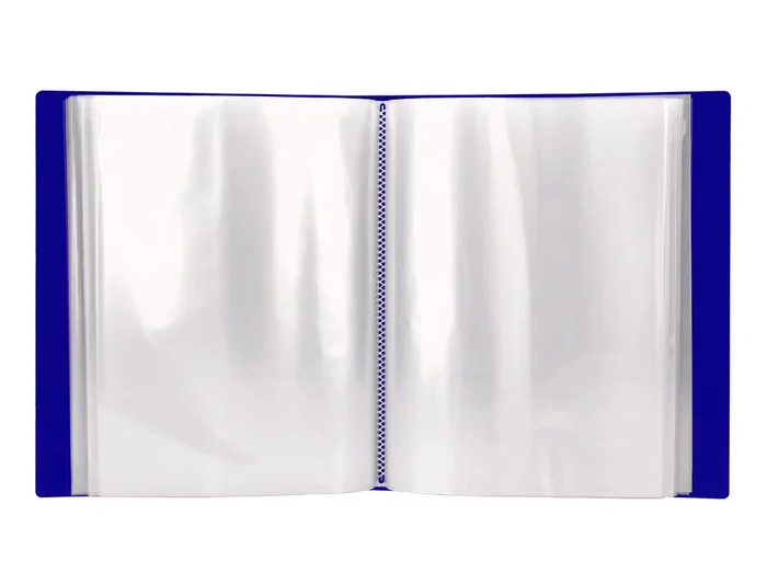 Liderpapel Carpeta Personaliza 37862 A4 Azul con 100 Fundas de Polipropileno y Cajetín