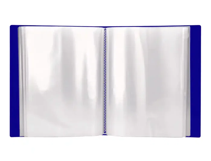 Liderpapel Carpeta Azul Din A4 con 100 Fundas y Cajetín