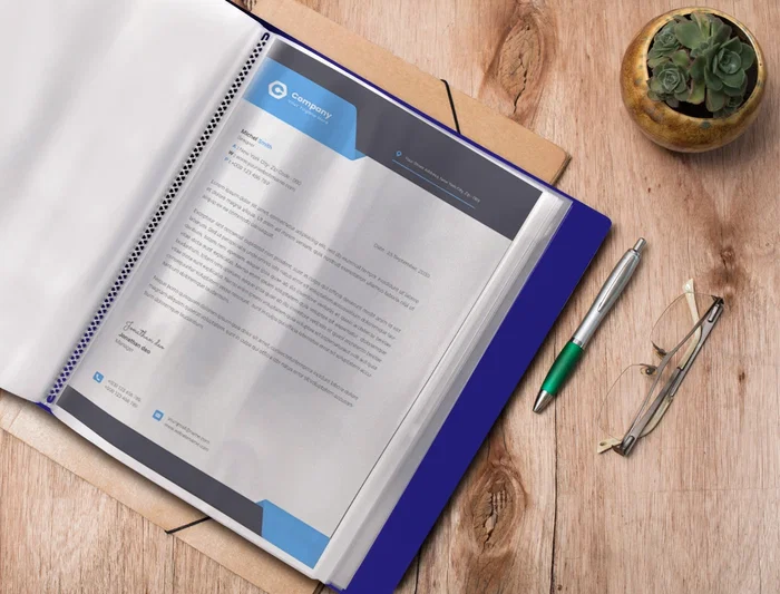 Liderpapel Carpeta Personaliza 37862 A4 Azul con 100 Fundas de Polipropileno y Cajetín