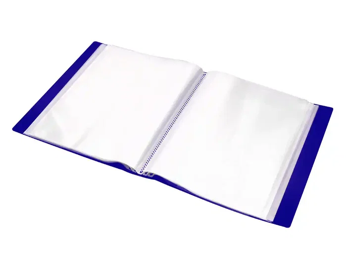 Liderpapel Carpeta Azul Din A4 con 100 Fundas y Cajetín