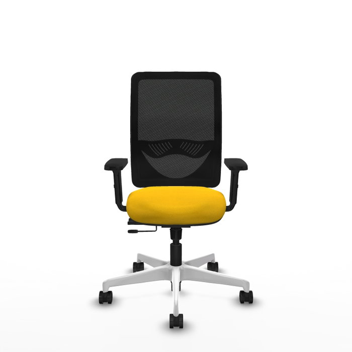 PIQUERAS Y CRESPO Silla de oficina Zulema con mecanismo Sincro/Traslack, Amarillo y Negro