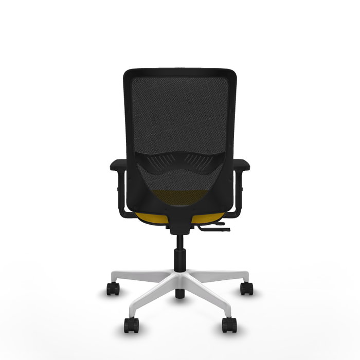 PIQUERAS Y CRESPO Silla de oficina Zulema con mecanismo Sincro/Traslack, Amarillo y Negro