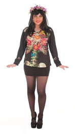 Creaciones Llopis Camiseta Disfraz Catrina Talla L Adulto