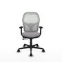 PIQUERAS Y CRESPO Silla de oficina Jorquera con mecanismo Sincro/Traslack, Gris y Blanco