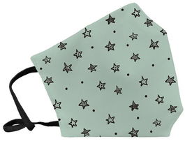 Mascarilla De Proteccion Reutilizable Fuli Pequeña Talla S Estrellas Menta
