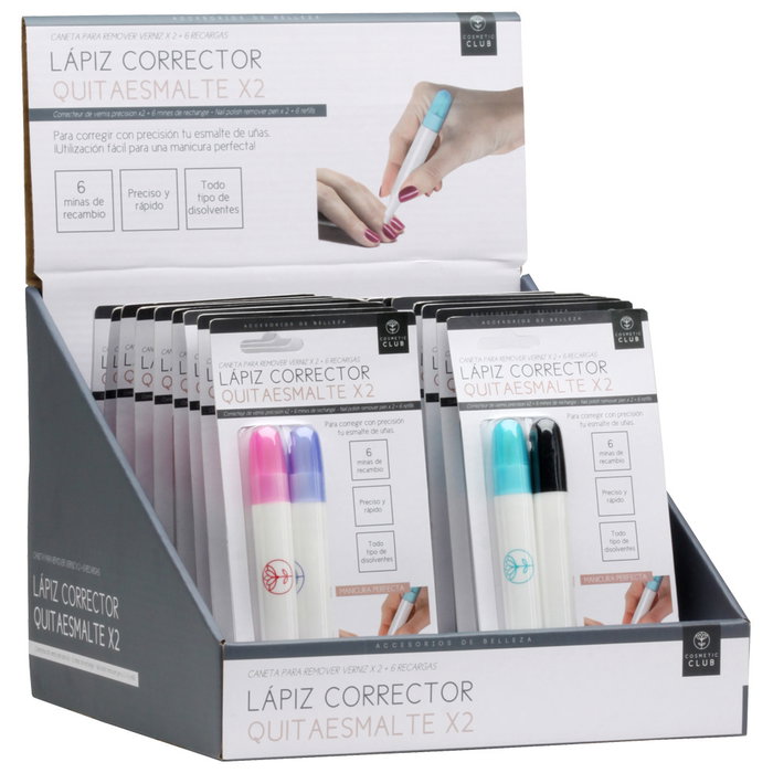 Cosmetic Club Juego de 2 Lápiz Quitaesmalte con Puntas de Recambio