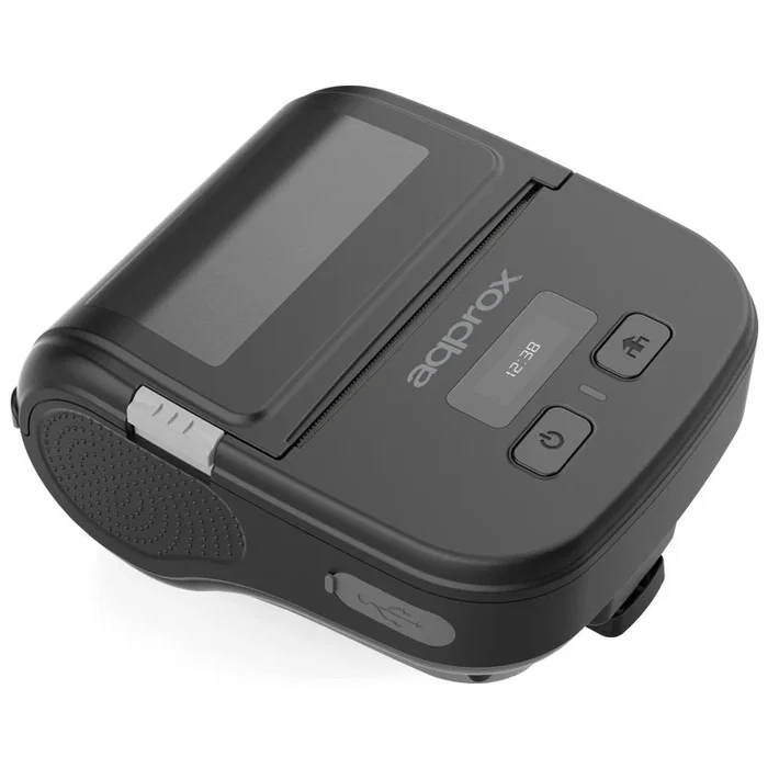 Approx appPOS80PORTABLEWIFI - Impresora Térmica Portátil para Recibos, Ancho Papel 80mm, USB Bluetooth WiFi, Batería, Negro