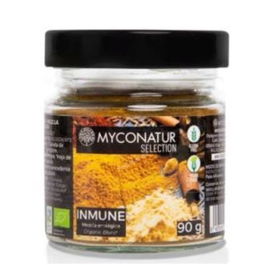 MYCONATUR Infusión Inmune 90g Eco Cúrcuma Canela Jengibre Pimienta Stevia Ecológica