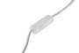 DKD Home Decor Lámpara de Sobremesa Espiral Resina y Lino Blanco/Crudo