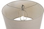DKD Home Decor Lámpara de Sobremesa Espiral Resina y Lino Blanco/Crudo