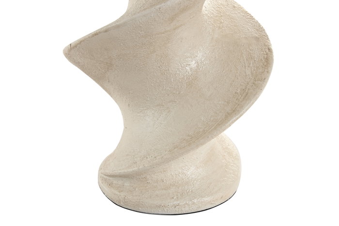 DKD Home Decor Lámpara de Sobremesa Espiral Resina y Lino Blanco/Crudo DKD Home Decor Lámpara de Sobremesa Espiral Resina y Lino Blanco/Crudo