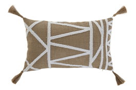 DKD Home Decor Cojín de Algodón y Yute con Aplicaciones, Pack de 2