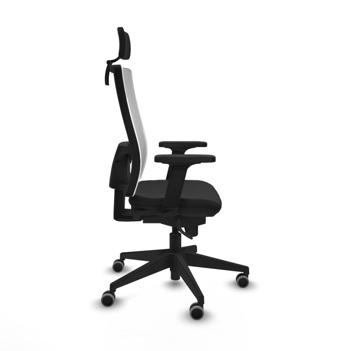 PIQUERAS Y CRESPO Silla de oficina Horna con Mecanismo Sincro, Negro y Blanco