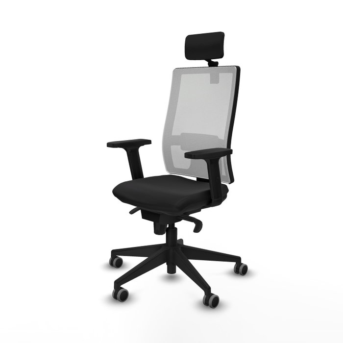 PIQUERAS Y CRESPO Silla de oficina Horna con Mecanismo Sincro, Negro y Blanco