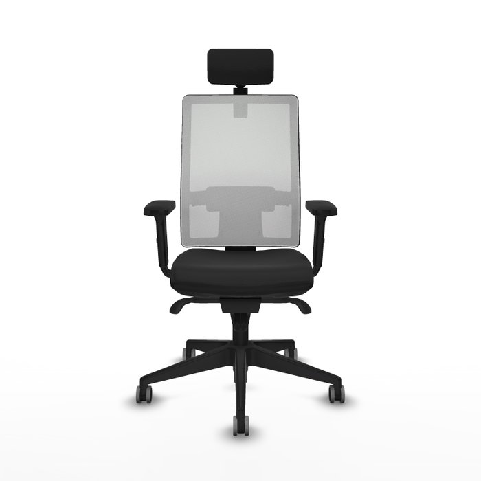 PIQUERAS Y CRESPO Silla de oficina Horna con Mecanismo Sincro, Negro y Blanco