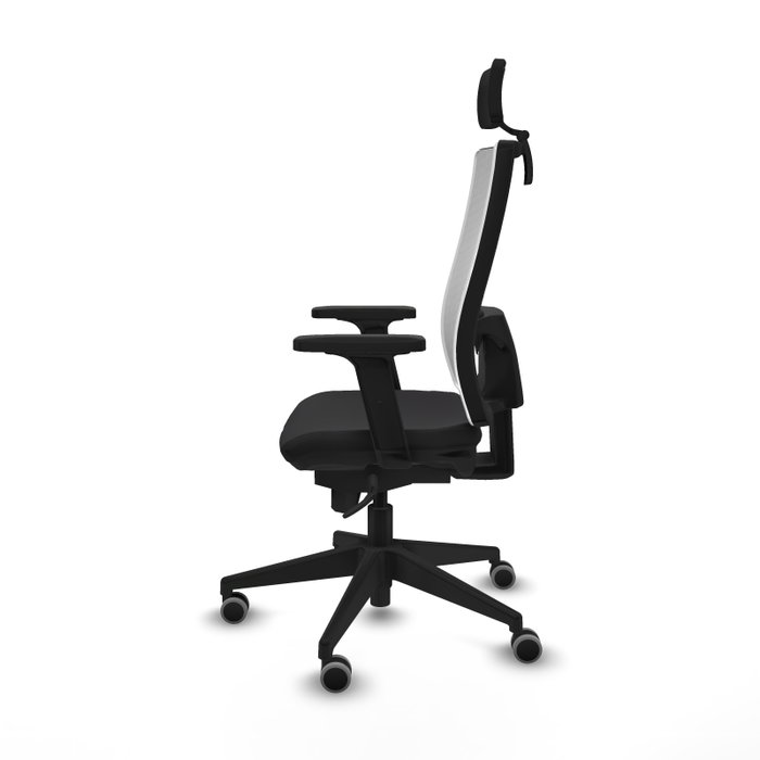 PIQUERAS Y CRESPO Silla de oficina Horna con Mecanismo Sincro, Negro y Blanco