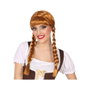 Peluca Castaña Con Dos Trenzas para Disfraces Tradicionales o Campesinos
