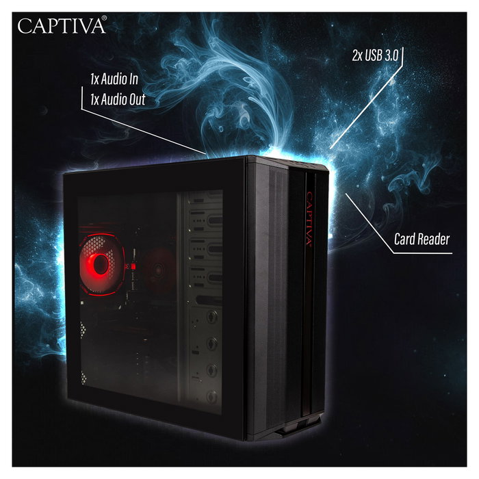 Captiva Advanced Gaming PC R92-707 RYZ5 5500, 16GB RAM, 500GB SSD, GeForce RTX 5060 8GB GDDR7, No OS Captiva Advanced Gaming PC R92-707 RYZ5 5500, 16GB RAM, 500GB SSD, GeForce RTX 5060 8GB GDDR7, No OS