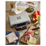 WMF Sandwichmaker Lono 0415150011 - Acero inoxidable, 2 bocadillos, 800 W, Negro y Plata