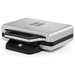 WMF Sandwichmaker Lono 0415150011 - Acero inoxidable, 2 bocadillos, 800 W, Negro y Plata
