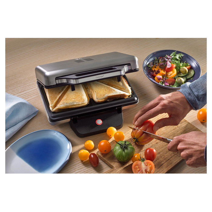 WMF Sandwichmaker Lono 0415150011 - Acero inoxidable, 2 bocadillos, 800 W, Negro y Plata WMF Sandwichmaker Lono 0415150011 - Acero inoxidable, 2 bocadillos, 800 W, Negro y Plata